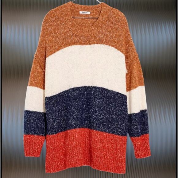 Madewell Striped Baxter Sweater Tunic Oversized XS. - Picture 4 of 16